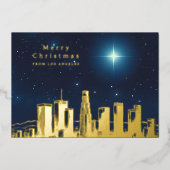 Joyeux Noël Star Photo Foil Carte de vacances (Recto)