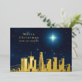 Joyeux Noël Star Photo Foil Carte de vacances (Debout devant)