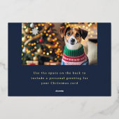 Joyeux Noël Star Photo Foil Carte de vacances (Verso)