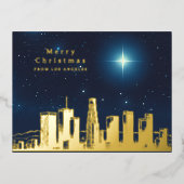 Joyeux Noël Star Photo Foil Carte postale de vacan (Recto)