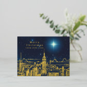 Joyeux Noël Star Photo Foil Carte postale de vacan (Debout devant)