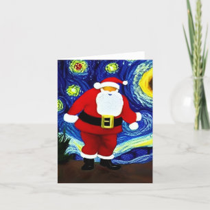 Joyeux Noël Starry Night Carte de vacances