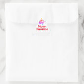 Joyeux Noël. Sticker triangle actuel de Noël (Sac)