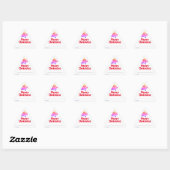 Joyeux Noël. Sticker triangle actuel de Noël (Feuille)
