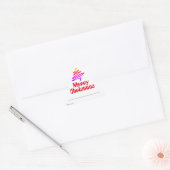 Joyeux Noël. Sticker triangle actuel de Noël (Enveloppe)