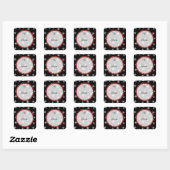Joyeux Noël Stickers Noir et Rouge (Feuille)