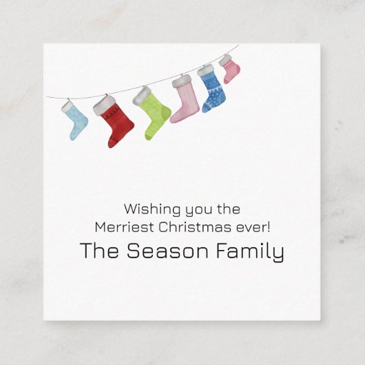 Joyeux Noël Stockage Budget Enclôture Carte (Dos)