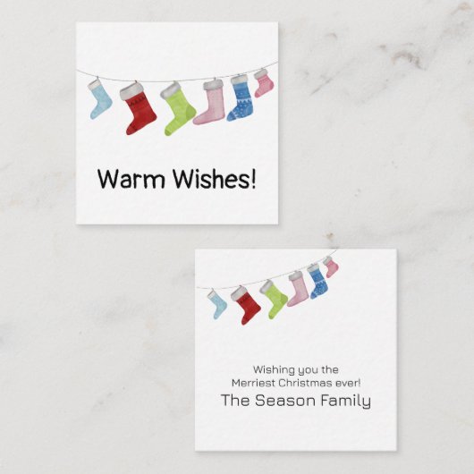 Joyeux Noël Stockage Budget Enclôture Carte (Devant / Derrière)