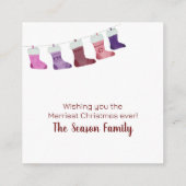 Joyeux Noël Stockage Budget Enclôture Carte (Dos)