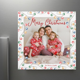 Joyeux Noël String de lumières Carte magnétique ph