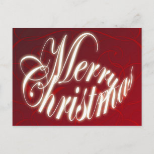 Joyeux Noël sur carte postale rouge