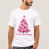 Joyeux Noël - T-shirt de Noël rose (Devant)