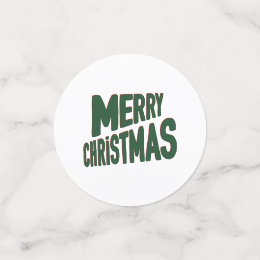 Joyeux Noël Table Confetti (Petit recto)