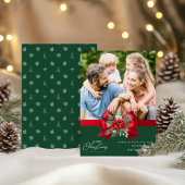 Joyeux Noël tendance Carte de vacances monophoto