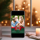 Joyeux Noël tendance Carte de vacances monophoto