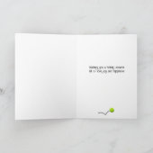 Joyeux Noël tennis texte personnalisé Carte de vac (Intérieur)