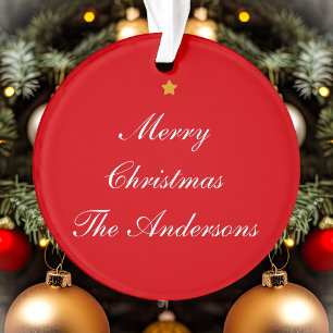 Joyeux Noël Texte personnalisé Rouge Chic à deux c