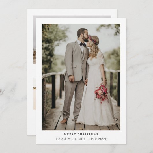 Joyeux Noël tout simplement moderne | CARTE PHOTO  (Devant / Derrière)