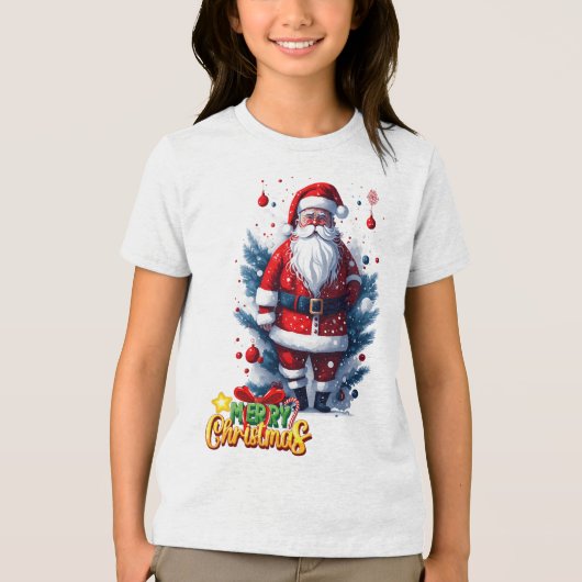 joyeux Noël Tri-Blend Shirt (Voorkant)