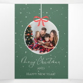 Joyeux Noël Triple Lettre pliée Invitation (Intérieur au milieu)