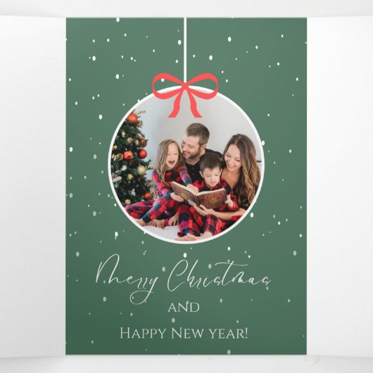 Joyeux Noël Triple Lettre pliée Invitation (Intérieur au milieu)