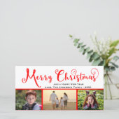 Joyeux Noël Trois Script photo - Carte photo (Debout devant)