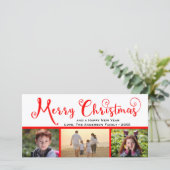 Joyeux Noël Trois Script photo - Carte photo (Debout devant)