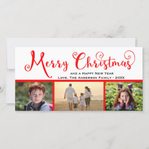 Joyeux Noël Trois Script photo - Carte photo
