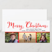 Joyeux Noël Trois Script photo - Carte photo (Devant / Derrière)