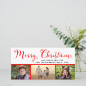 Joyeux Noël Trois Script photo - Carte photo (Debout devant)