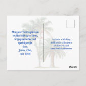 Joyeux Noël Tropical Camping Carte postale (Dos)