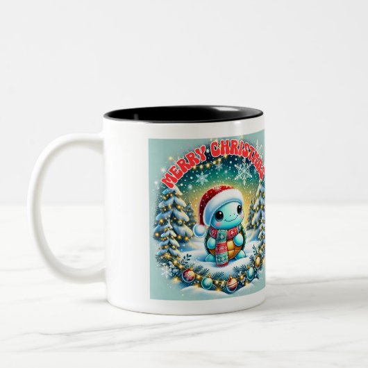 Joyeux Noël Turtle Salutation Mug (Gauche)