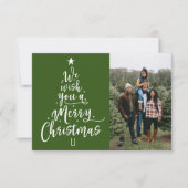 Joyeux Noël Type Arbre Photo Cartes de Noël (Devant)