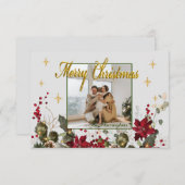 Joyeux Noël Typographie Carte de Noël (Devant / Derrière)