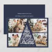 Joyeux Noël typographie Carte photo de vacances (Devant / Derrière)