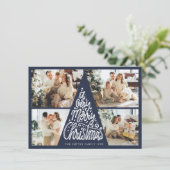 Joyeux Noël typographie Carte photo de vacances (Debout devant)