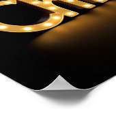 Joyeux Noël Typographie Luxueuse Affiche Papier H0 (Coin)