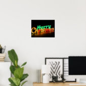 Joyeux Noël Typographie Luxueuse Affiche Papier H0 (Bureau à domicile)