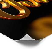 Joyeux Noël Typographie Luxueuse Affiche Papier H1 (Coin)