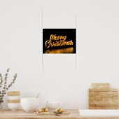Joyeux Noël Typographie Luxueuse Affiche Papier H1 (Cuisine)
