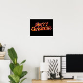 Joyeux Noël Typographie Luxueuse Affiche Papier H4 (Bureau à domicile)