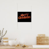 Joyeux Noël Typographie Luxueuse Affiche Papier H4 (Cuisine)