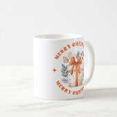 Joyeux Noël Typographie moderne Café Mug (Devant droit)