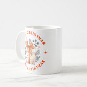 Joyeux Noël Typographie moderne Café Mug (Devant gauche)