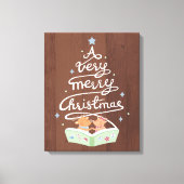 Joyeux Noël Typographie Reindees toile Imprimer (Recto)