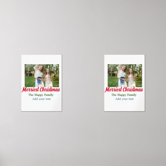 Joyeux Noël vacances ajouter nom de famille (Recto)