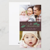 Joyeux Noël Vacances Deux Cartes photos (Devant / Derrière)