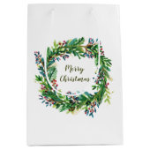 Joyeux Noël Vacances Wreath Medium Cadeau Sac cade (Devant)