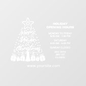 Joyeux Noël Végan, Panneau d'Heures d'Ouverture (Feuille)