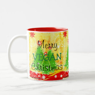 Joyeux Noël végétalien, tasse de Noël pour le